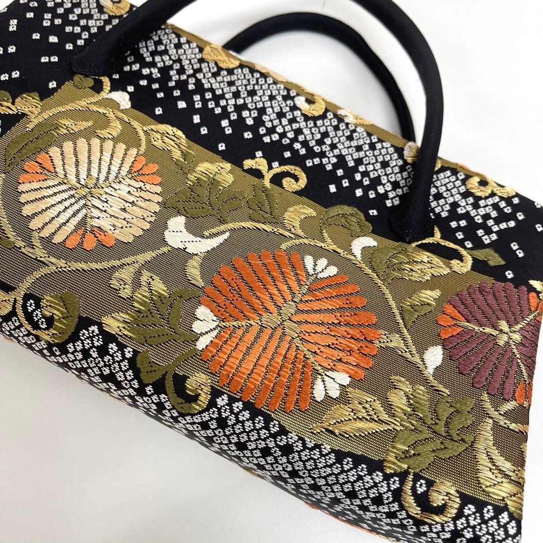 レモンです❣️【着物と帯 時流】B25164◆和装 カジュアルバッグ◆西陣織