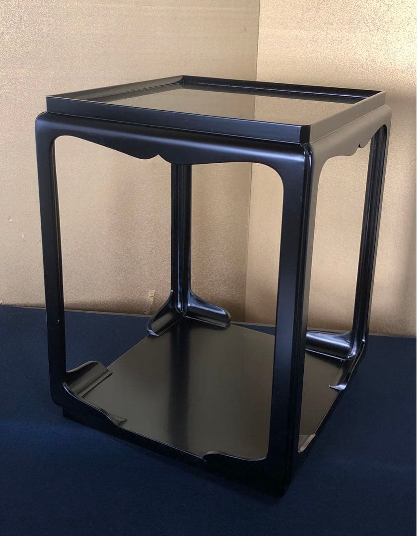 《R》茶道具 黒真塗 高麗卓 平安伊藤表正 作歴 共布 共箱 260209け1