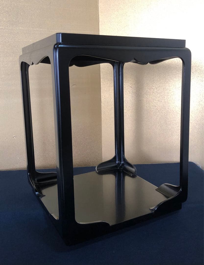 《R》茶道具 黒真塗 高麗卓 平安伊藤表正 作歴 共布 共箱 260209け1