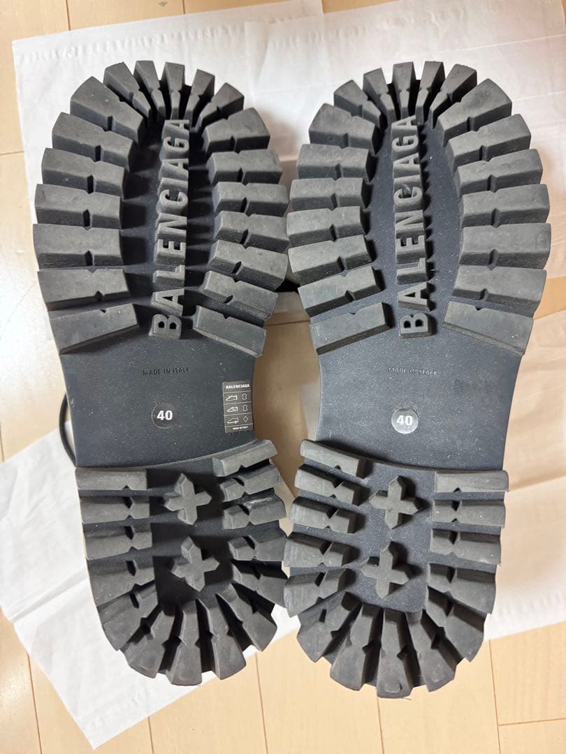 バレンシアガ　BALENCIAGA サージェント ダービー シューズ　厚底