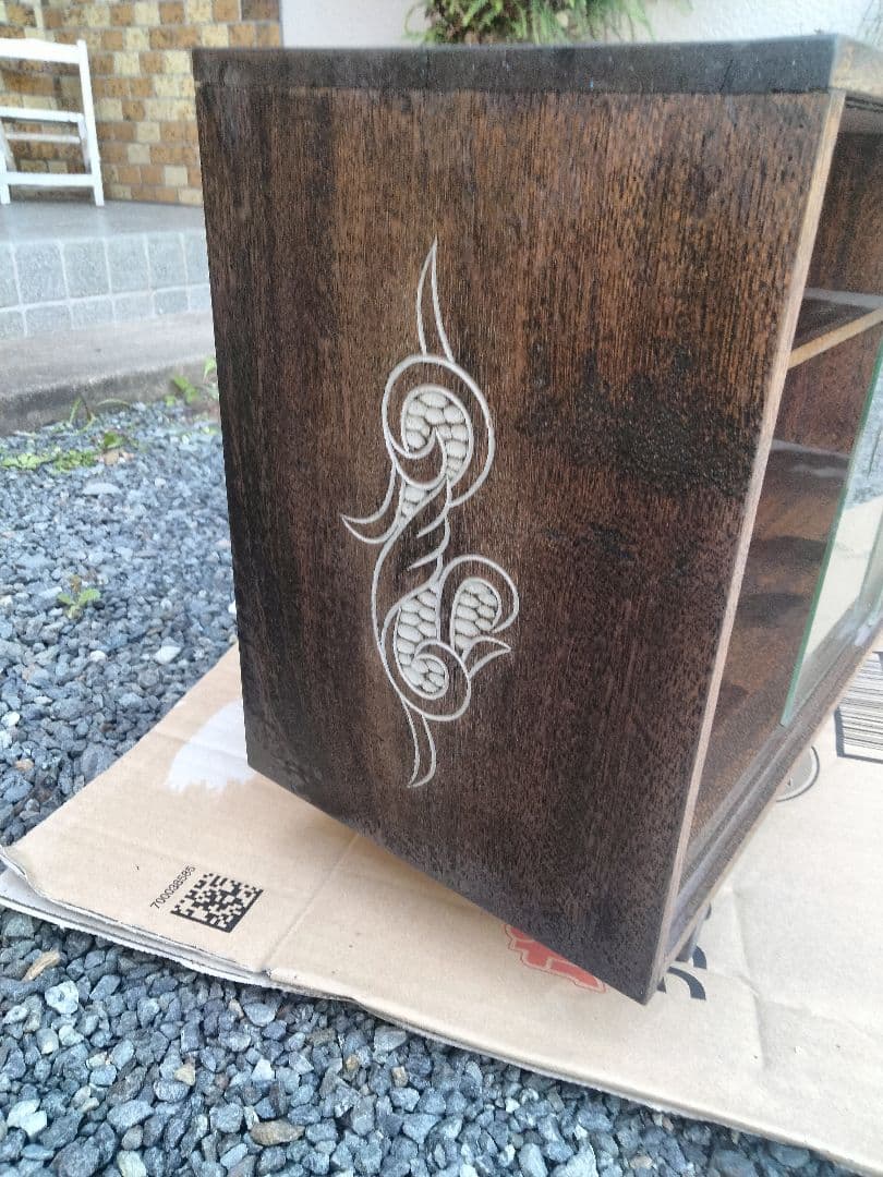 レトロ京都銀行20周年記念木製飾り棚ショーケース