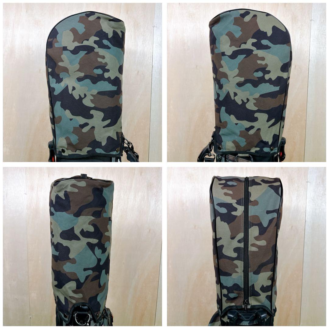 ラルフローレン RLX 迷彩柄 キャディバッグ スタンド式 ヘッドカバー付き