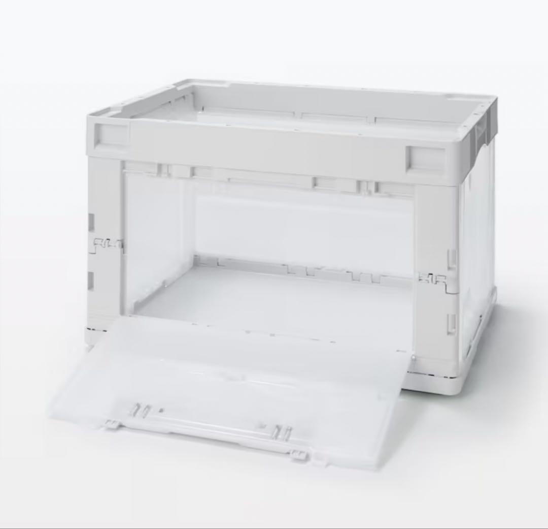 無印良品　再生ポリプロピレン入り　折りたたみコンテナ　窓付　５０Ｌ　３つセット