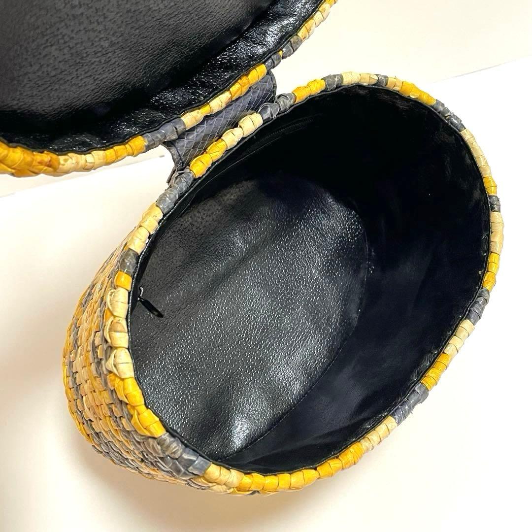 LAPOMA ヴィンテージ ビンテージ カゴバッグ ハンドバッグ 蓋付き