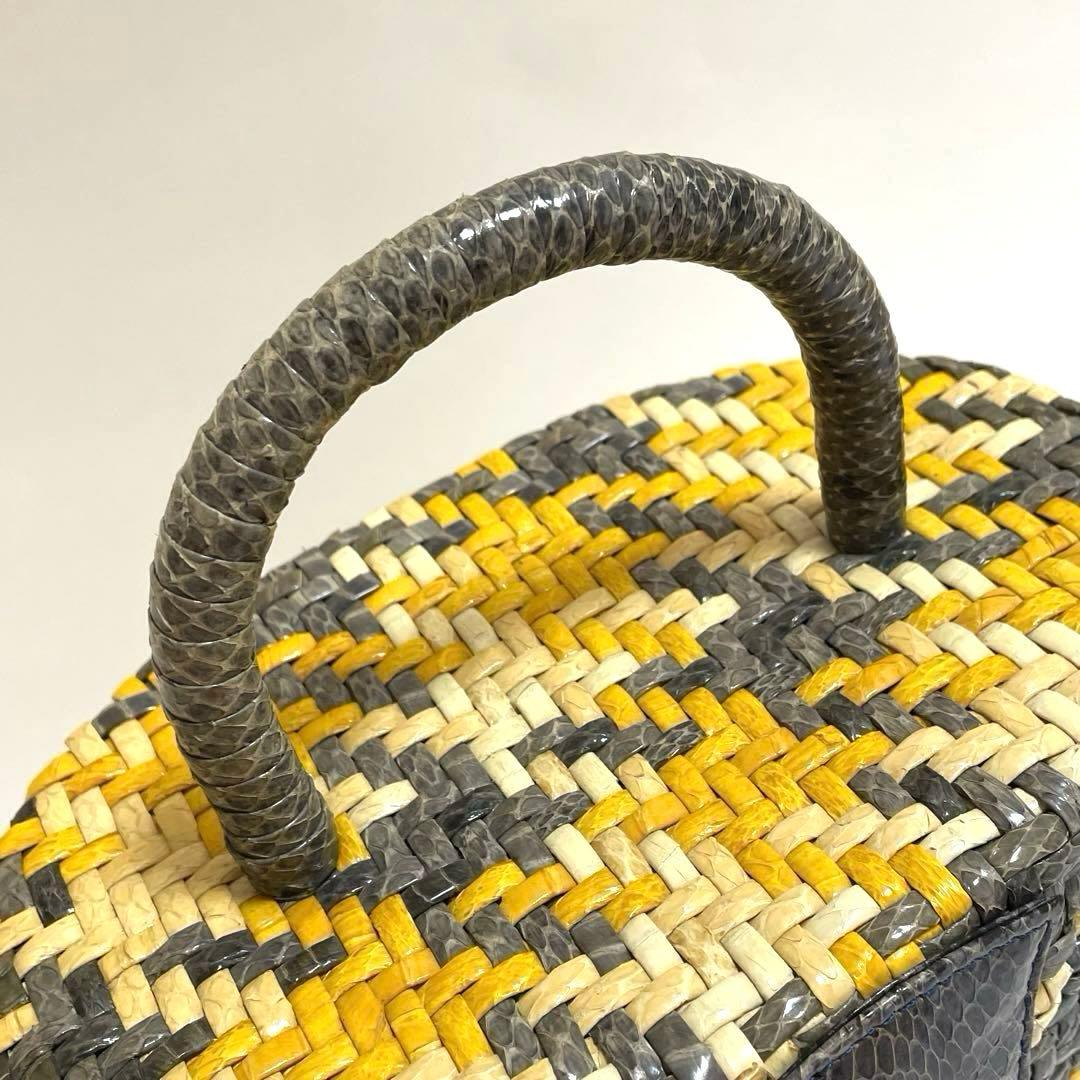 LAPOMA ヴィンテージ ビンテージ カゴバッグ ハンドバッグ 蓋付き