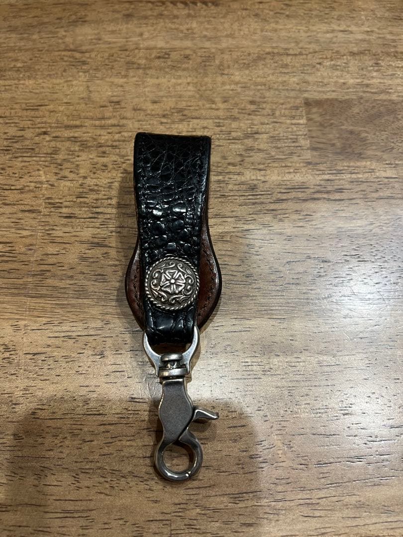 funny ベルトループ　クロコダイル　キーホルダー　ブラック