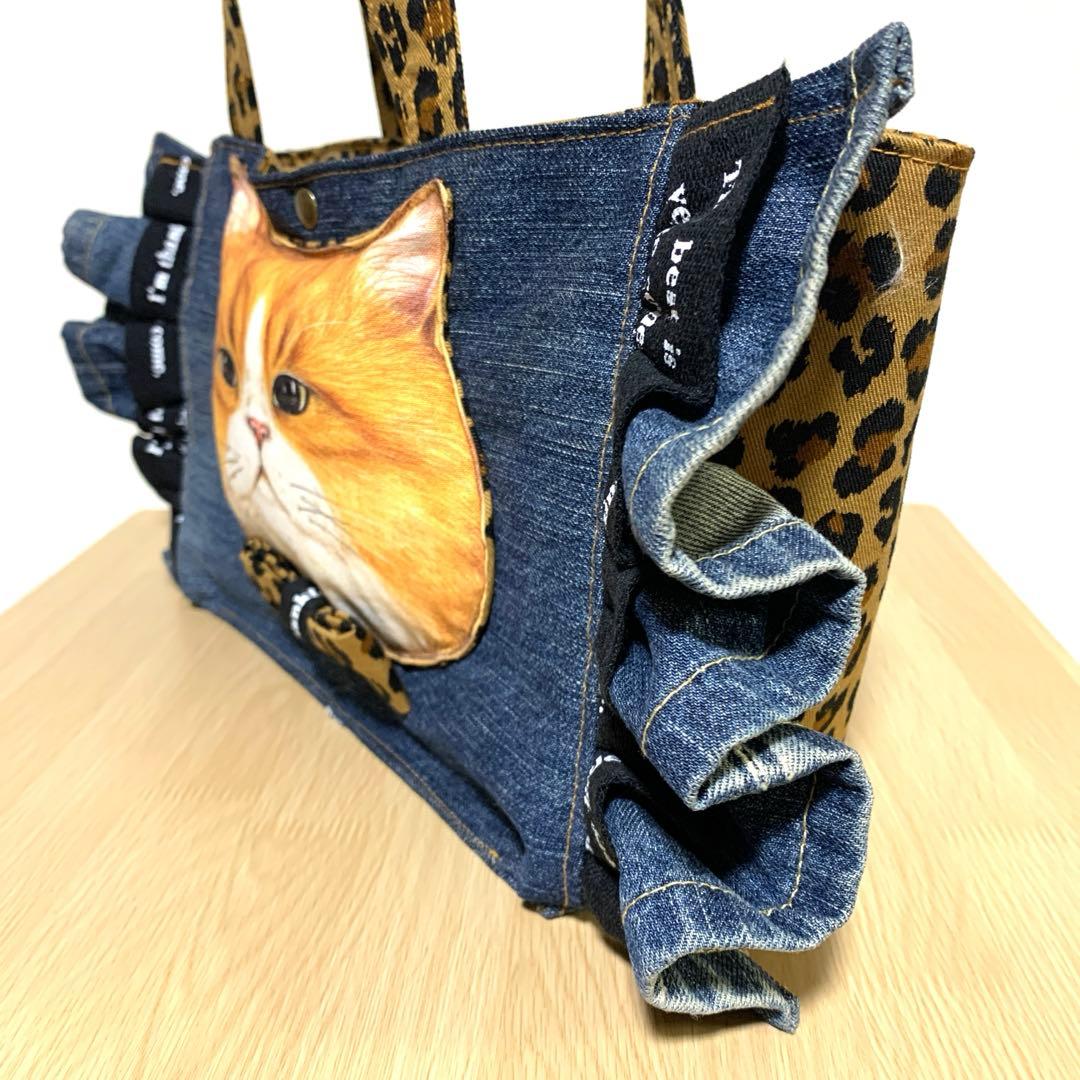 ゆ*ら様 コヤンイサムチョン　ハンドメイド　デニム　フリル　トートバッグ