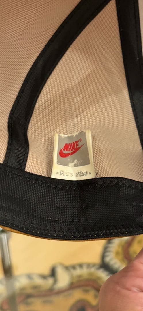 激レアNIKE 80s90s銀タグ　アーチ ヴィンテージキャップ　マスタード