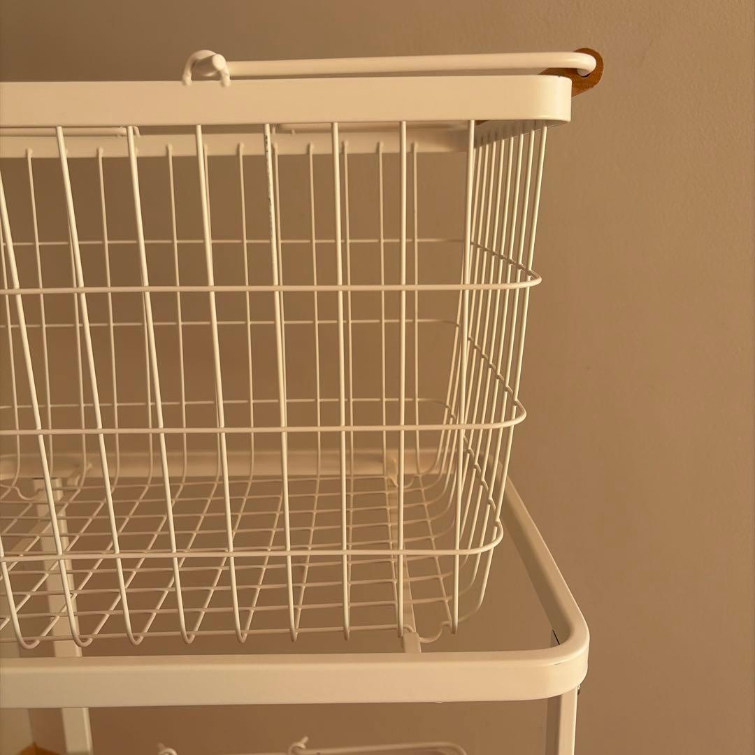 【kurage】山崎実業 tower ランドリーワゴン バスケット