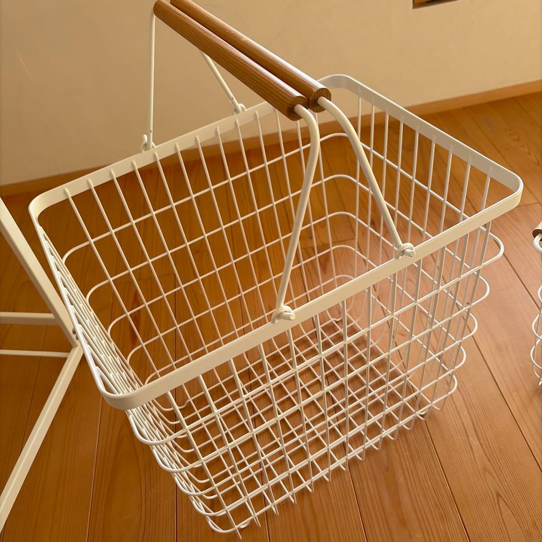 【kurage】山崎実業 tower ランドリーワゴン バスケット