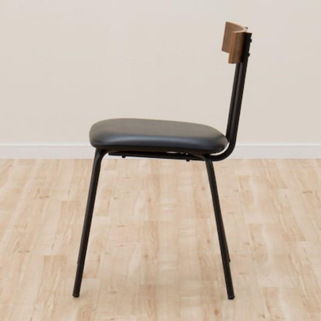 シンプルデザイン デスクチェア　2脚セット ステインシリーズ(ヴィンテージ風)