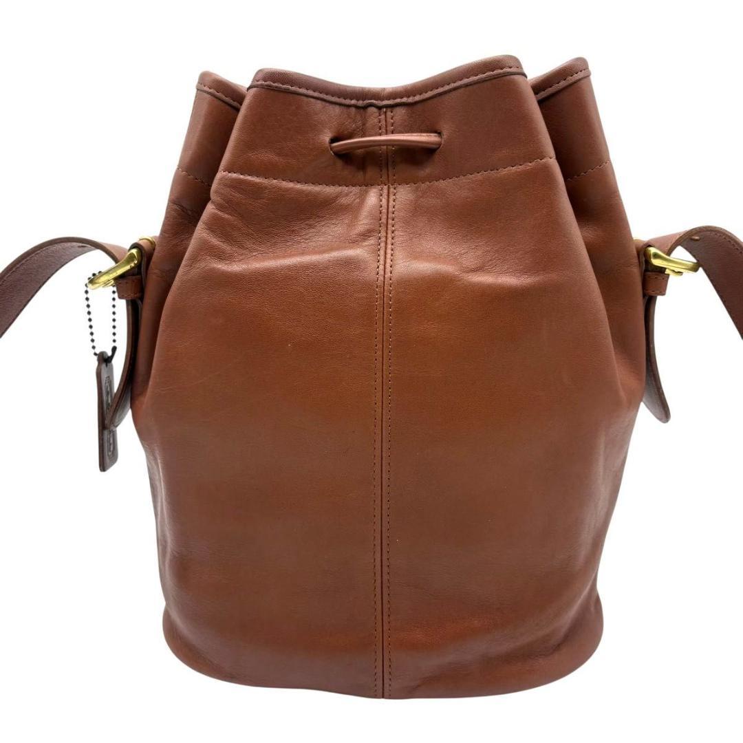 old coach オールドコーチ ショルダーバッグ 巾着型 レザー　ブラウン
