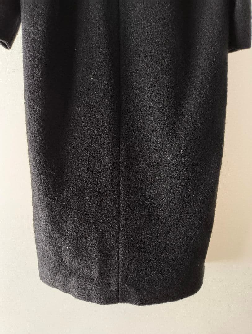 RIM.ARK 黒 ウール ダブルブレスト ロングコート