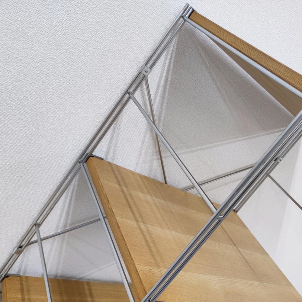 無印良品 ステンレスユニットシェルフ　オーク材棚セット　小　３段