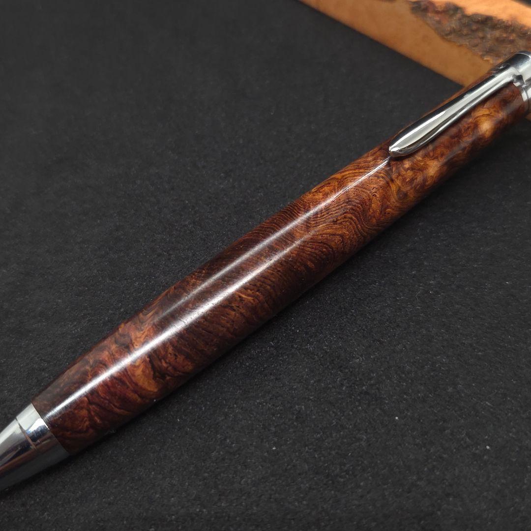 No.36ハンドメイド木軸シャーペンロースウッド瘤