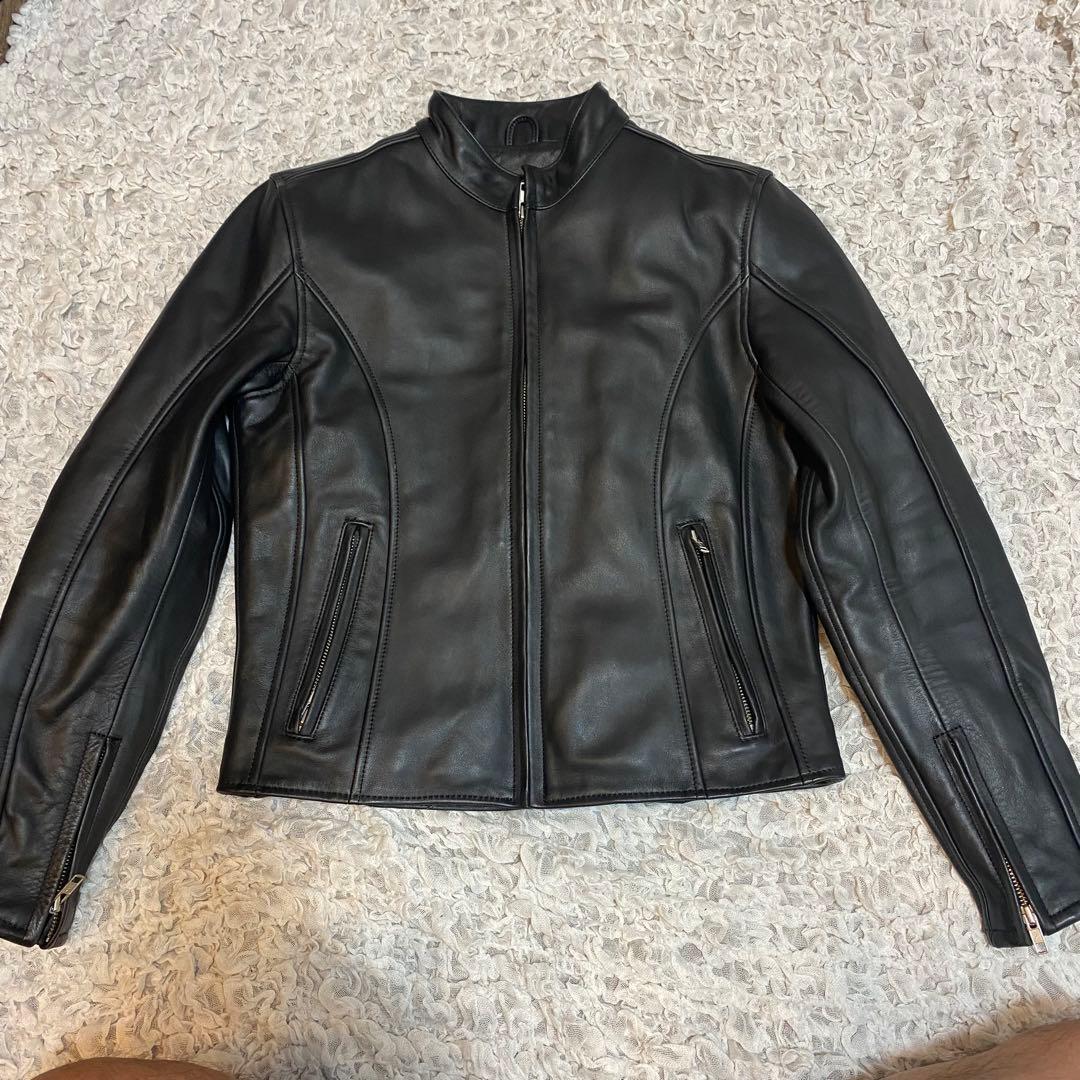 南海 レディース シングルライダースレザージャケット 牛革 11号