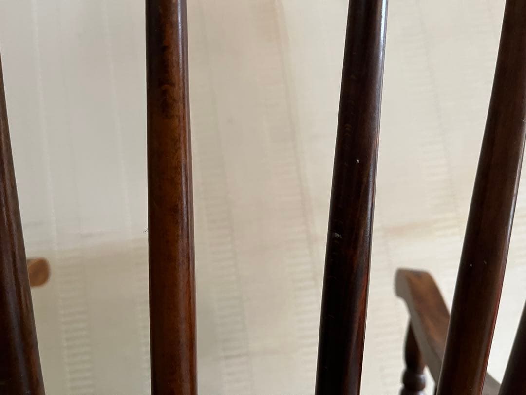 木製ロッキングチェア ダークブラウン