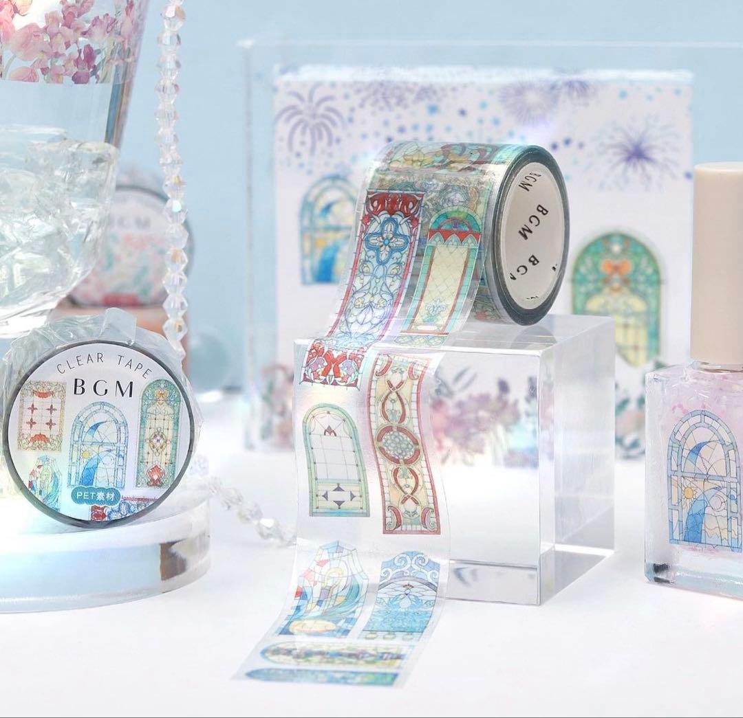 Ⓜ︎ BGM Clear Tape （PET） ステンドグラスの窓