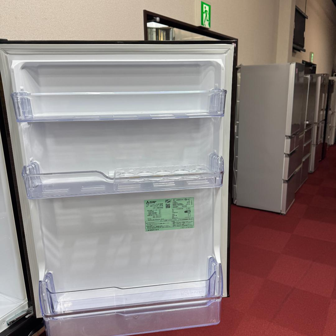 都内23区配送無料　美品三菱3ドア冷蔵庫330L　製氷有2020年製お洒落な茶色
