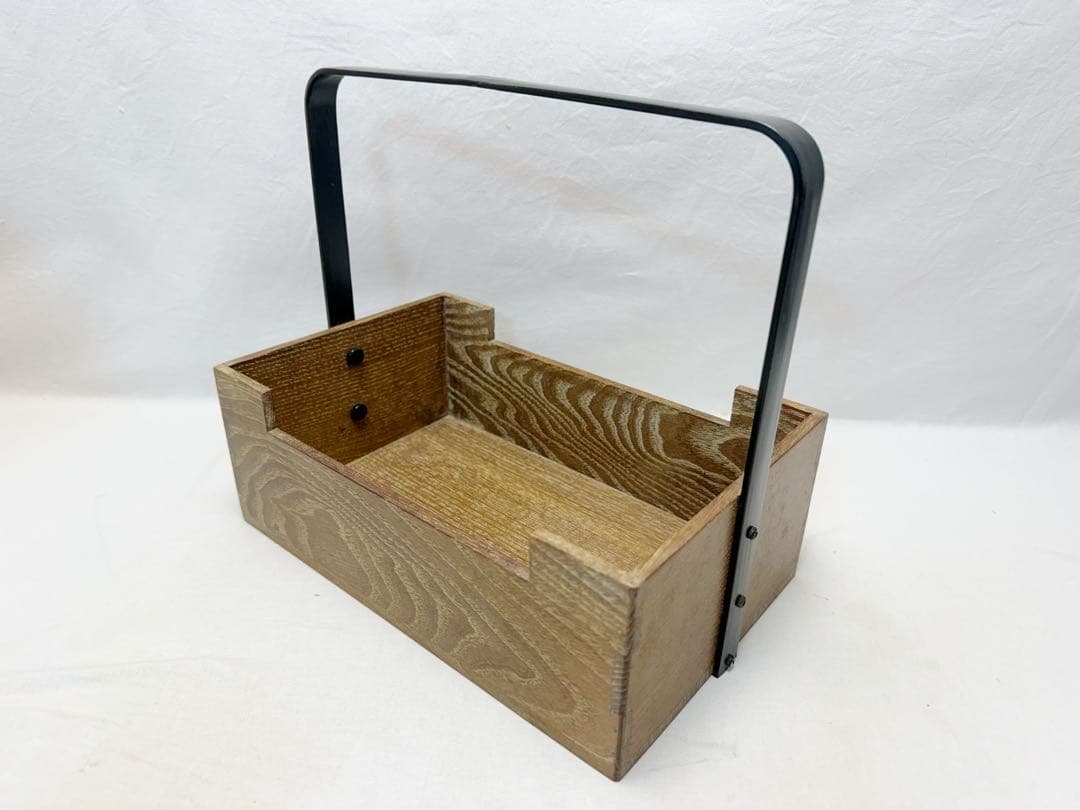 未使用 茶道具 桑 田楽 手持ち 煙草盆 鉄山作 黒織部 火入 灰吹 セット元箱