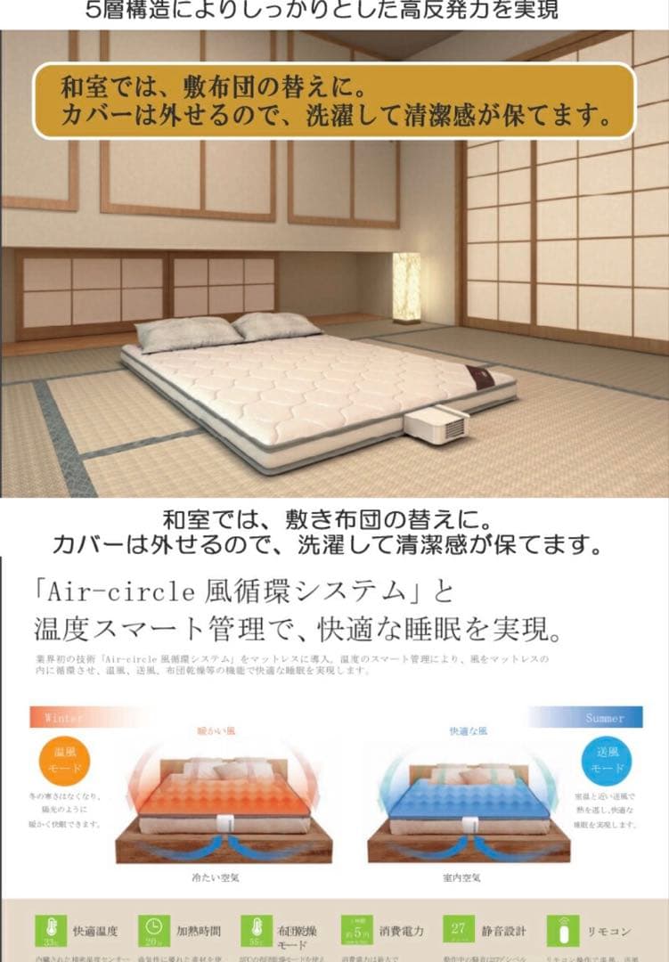 iGROX Air-circle スマート マットレス セミダブル