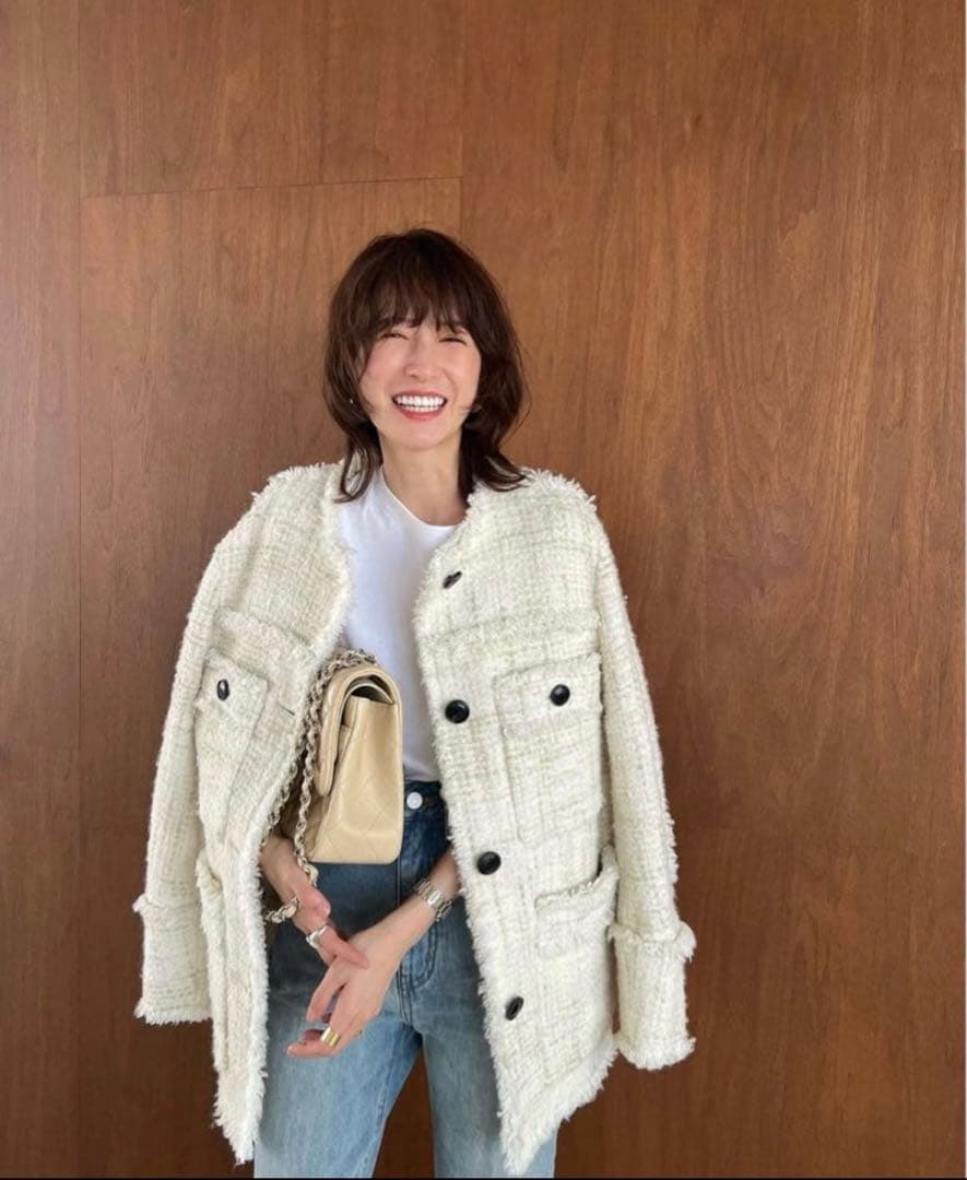 ジャケット・アウター CLANE NO COLOR TWEED JACKET