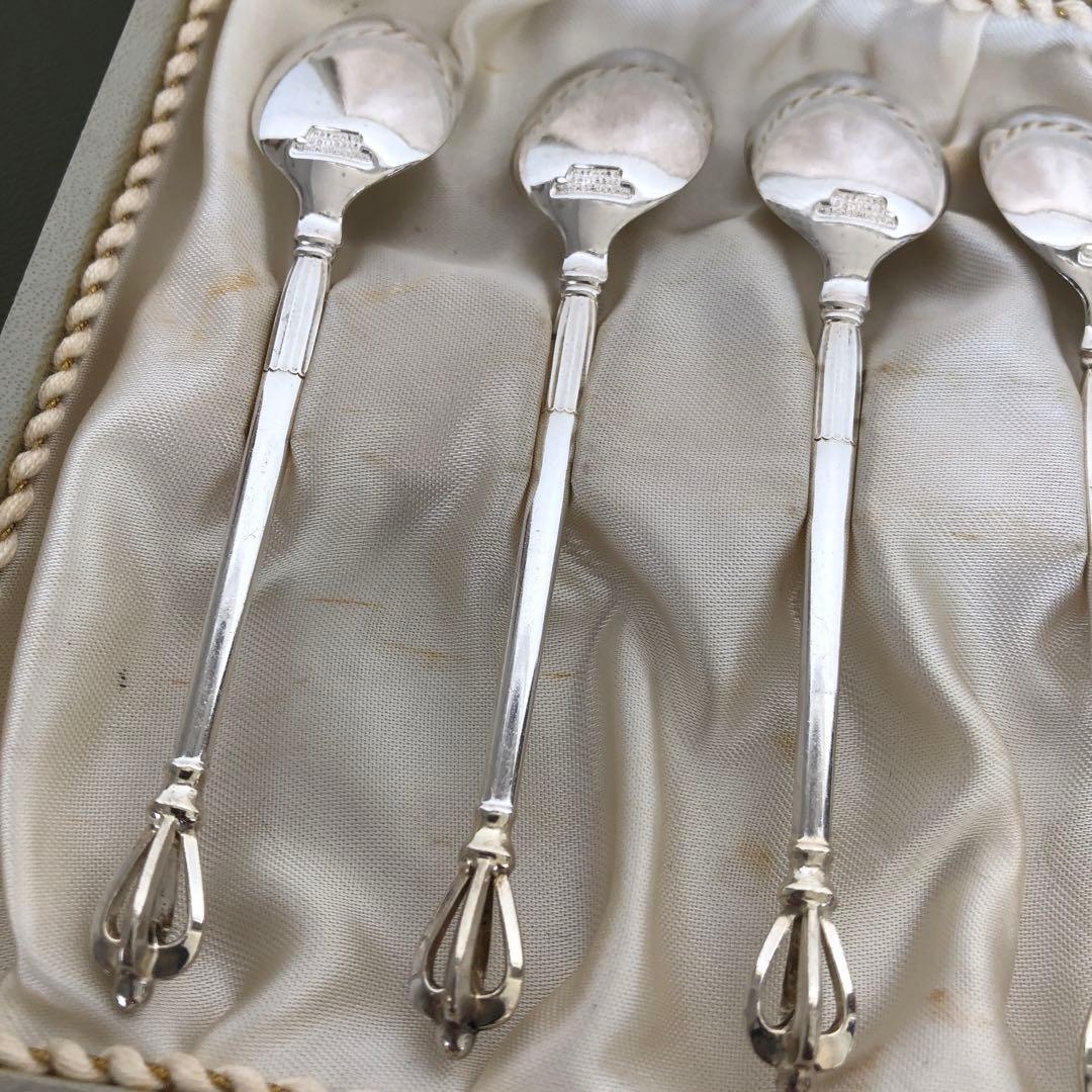 W&S.SORENSEN 純銀　クラウンスプーン6本　スターリングシルバー　銀製