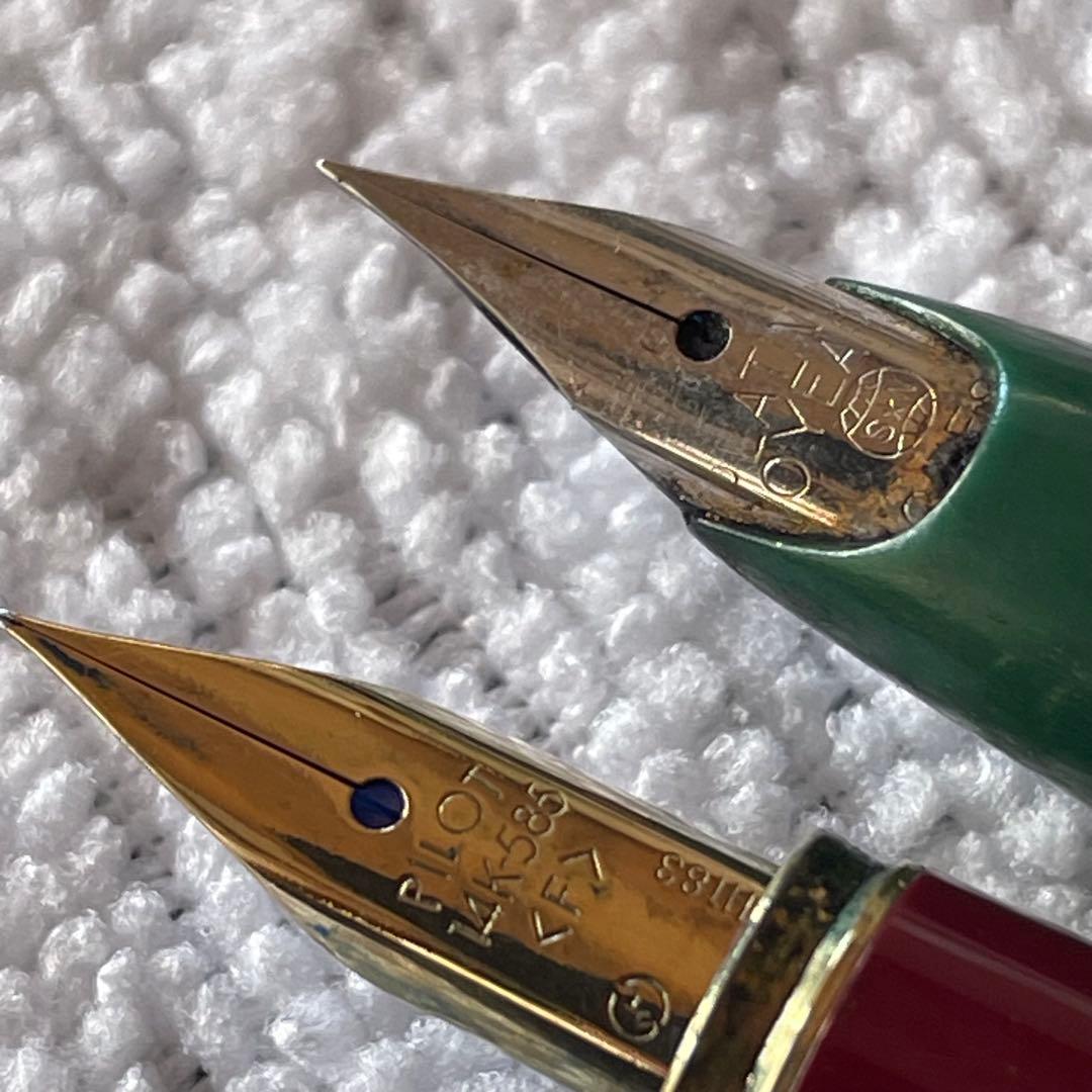 18k 14k 万年筆　プラチナ　パイロット　エリート