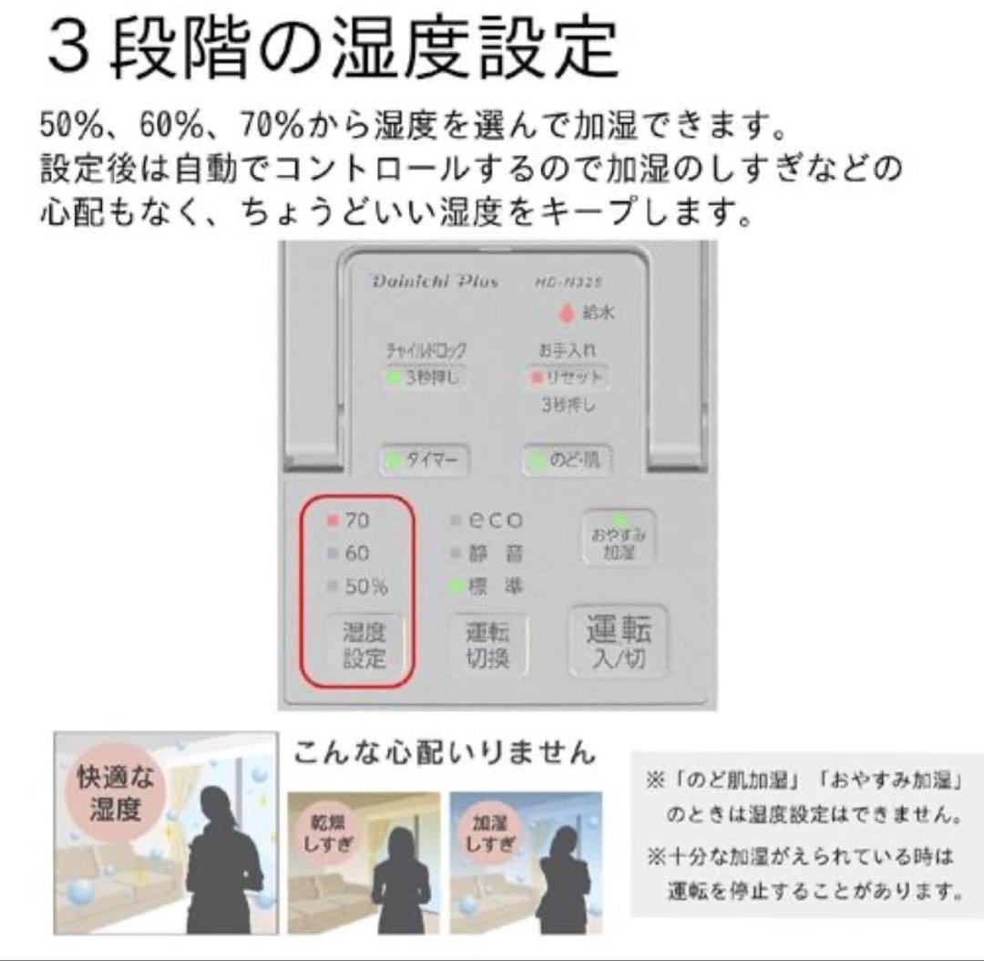 【新品・未開封品】ダイニチ／ハイブリッド加湿器　HD-N525