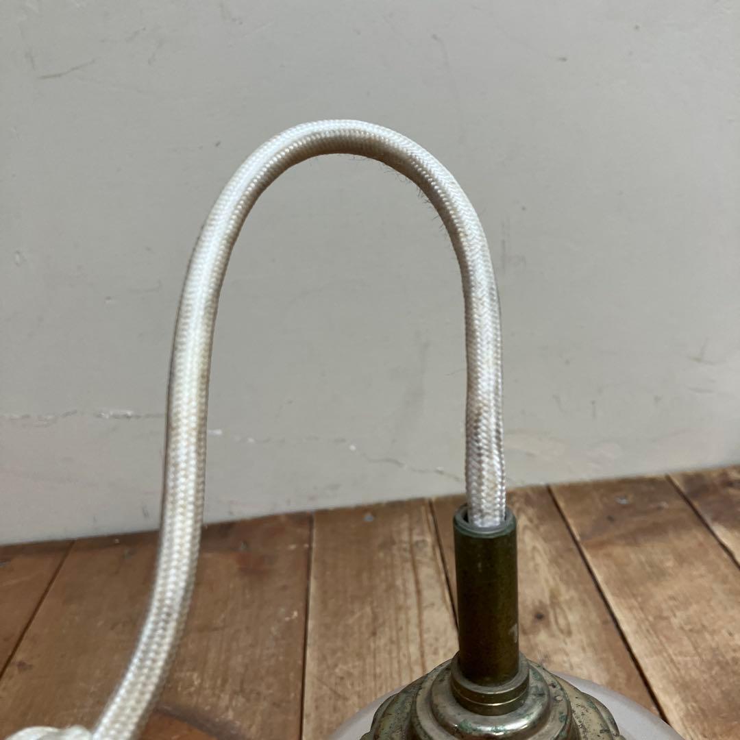 D-2 ⑥ 昭和レトロ フリル型 ガラスシェード ペンダントライト シーリング