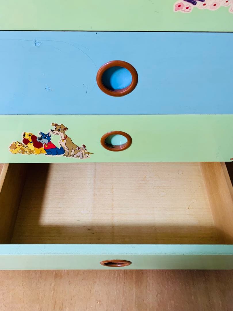 昭和レトロ アンティーク バンビ デザイン大容量タンス 当時物