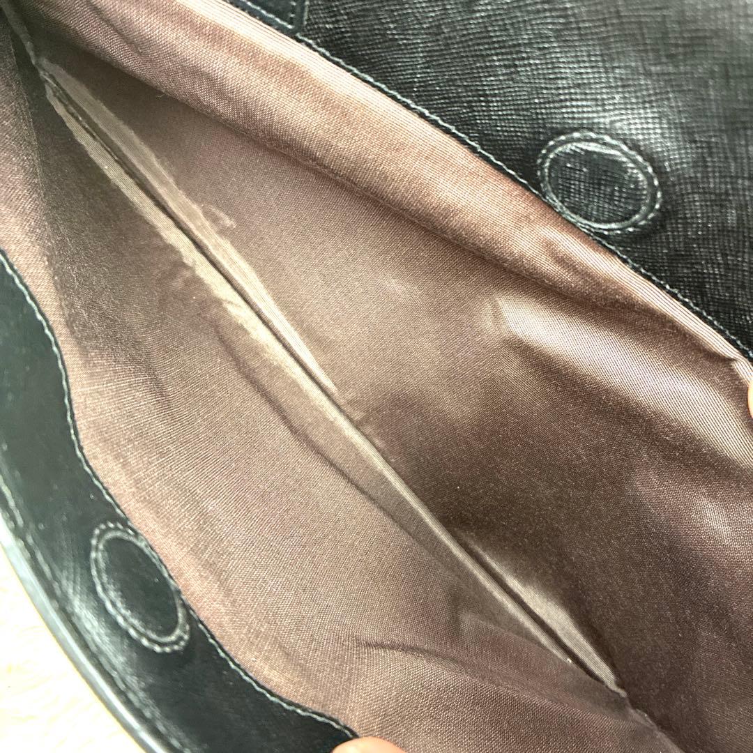 バーバリー サフィアーノレザー ノバチェック ビジネスバッグ ブラック 黒 A4