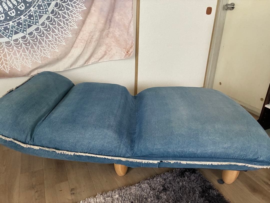 リクライニングソファ 1人掛けソファ デニム