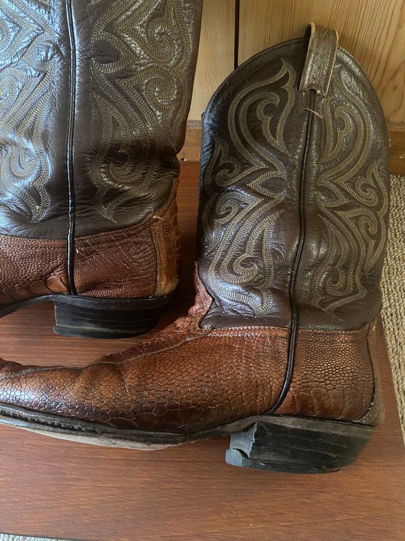 本日限定8,200円トニーラマ　オーストリッチレッグ　ウエスタンブーツ11D