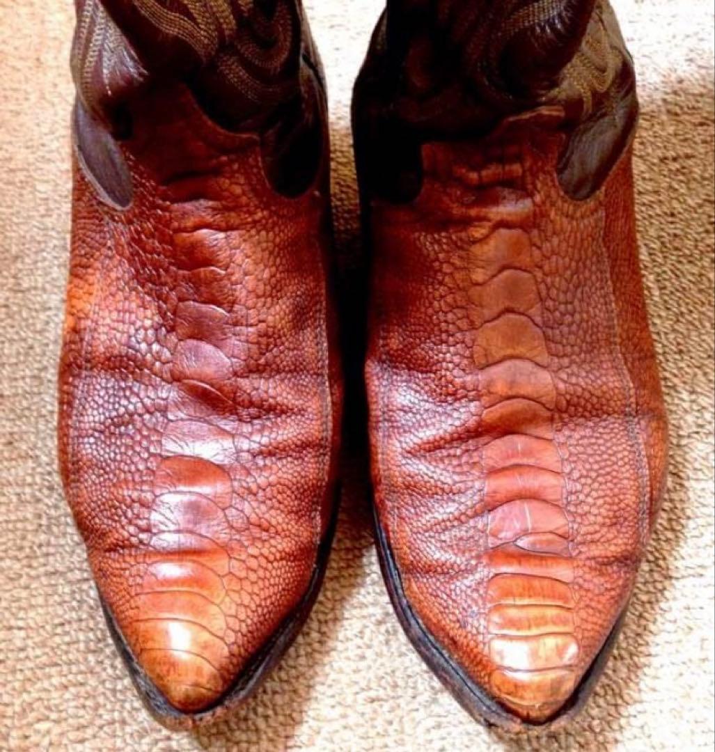 本日限定8,200円トニーラマ　オーストリッチレッグ　ウエスタンブーツ11D