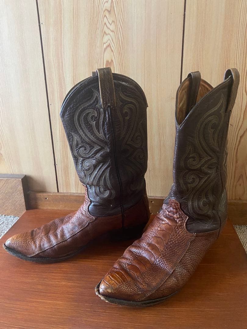 本日限定8,200円トニーラマ　オーストリッチレッグ　ウエスタンブーツ11D