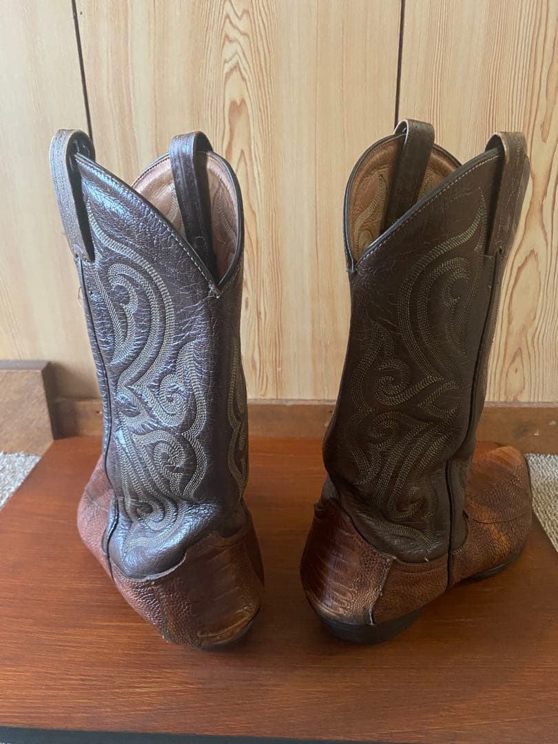 本日限定8,200円トニーラマ　オーストリッチレッグ　ウエスタンブーツ11D