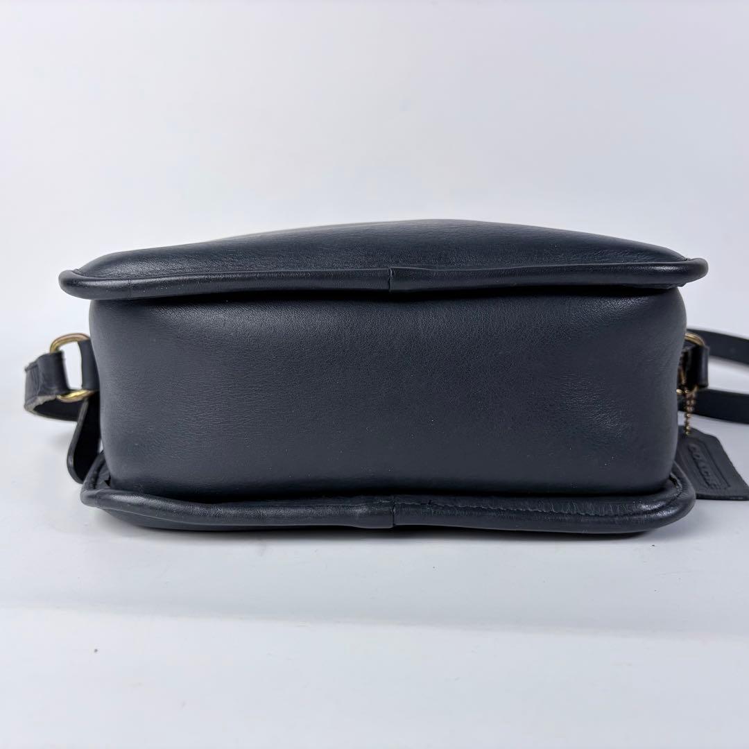 オールドコーチUSA製332 ショルダーバックグラブタンレザー紺