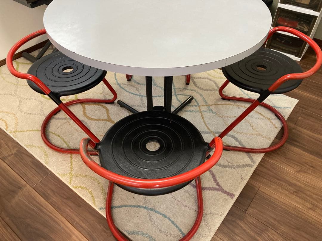 【直接取引限定】チトセ　カンティレバー スツール チェア 4脚　昭和レトロ