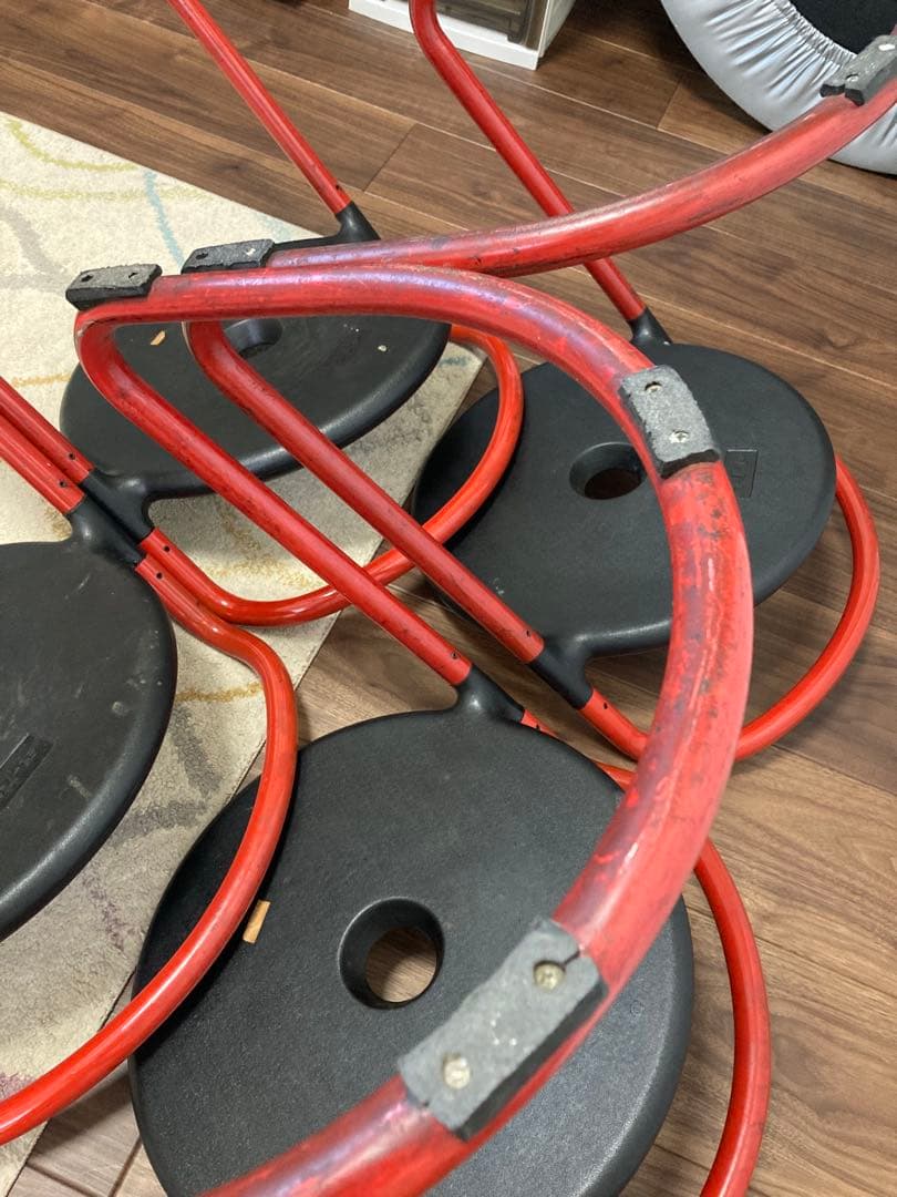 【直接取引限定】チトセ　カンティレバー スツール チェア 4脚　昭和レトロ