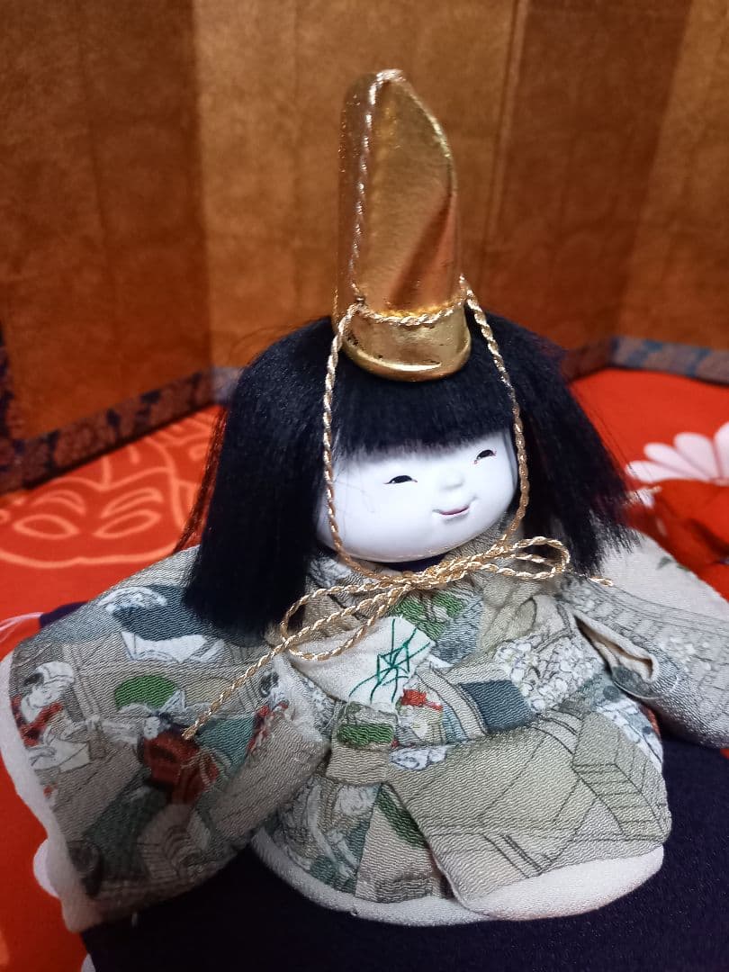 江戸御所人形五代目吉野光宝作、雛人形、屏風セット