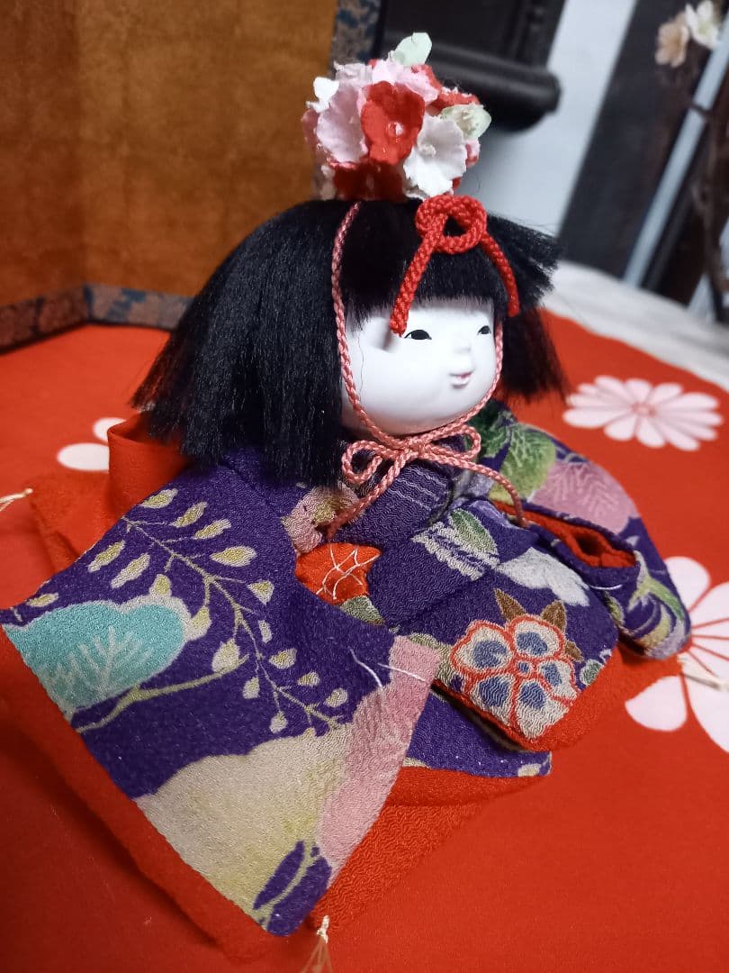 江戸御所人形五代目吉野光宝作、雛人形、屏風セット