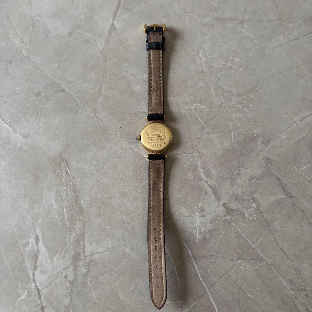 Cartier マストコリゼ 腕時計 クオーツ ブラック文字盤　電池未交換　美品