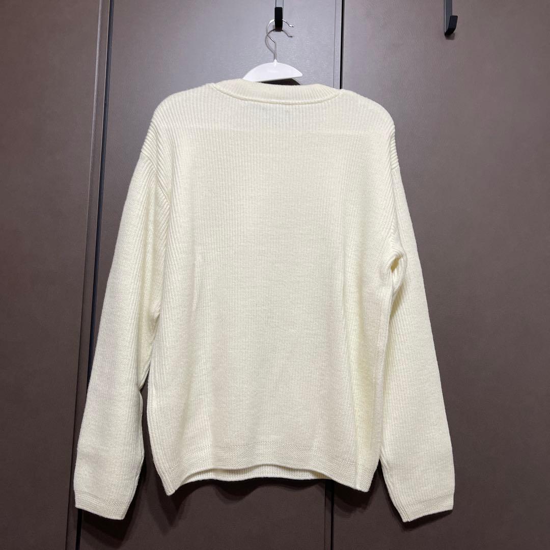 新品✨バーニーズニューヨーク　日本製　ウール100%　ニット　長袖　オフホワイト