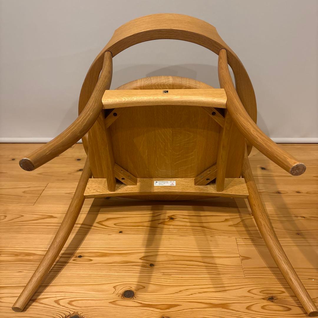 ［かつぼん］飛騨産業　クレセント　SG261A天然木　ダイニングチェア