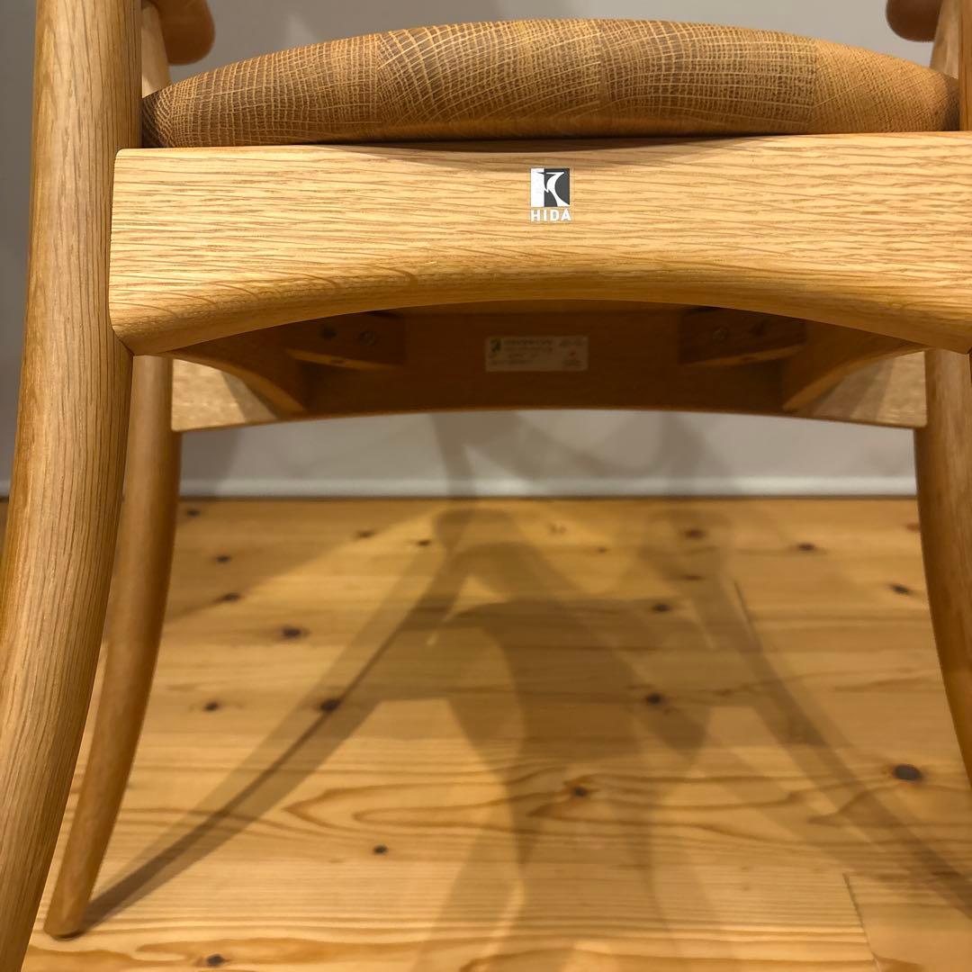 ［かつぼん］飛騨産業　クレセント　SG261A天然木　ダイニングチェア