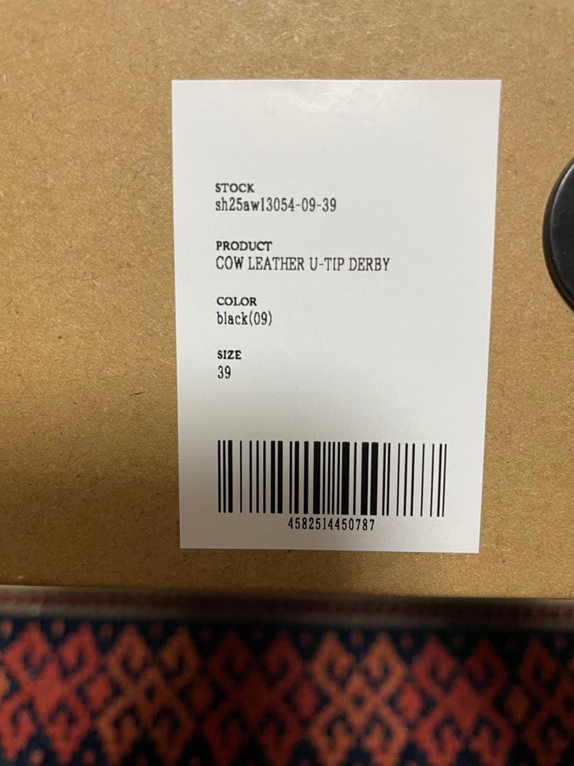 【shiun】 COW LEATHER U-TIP DERBY