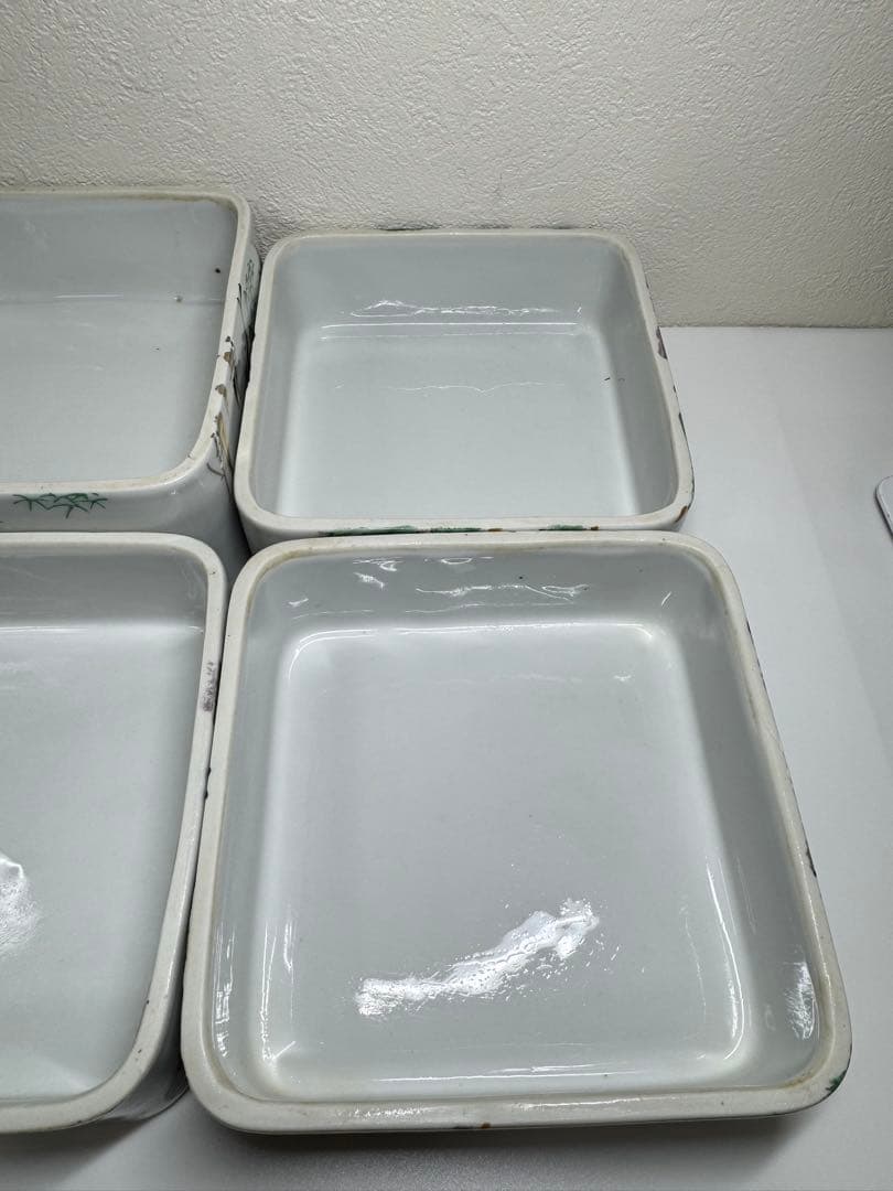 松峰窯 重箱 四段 松・鶴図 在銘