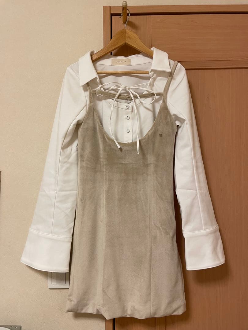 【匿名発送】andmary Betty velour mini dress