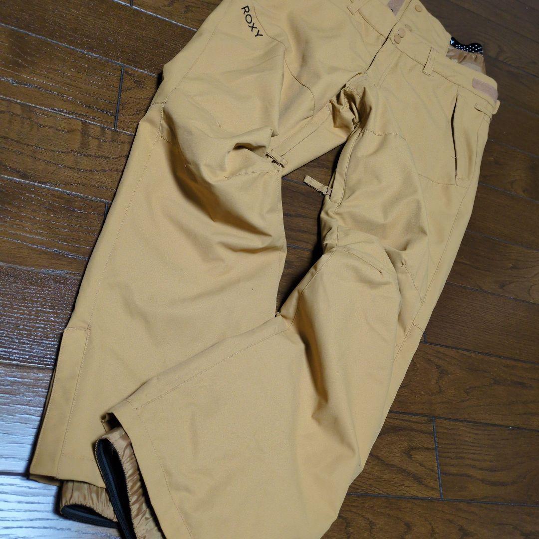 【美品】ROXY　スノボウェア　上下セット　総柄　小花柄　キャメルブラウン　Ｓ
